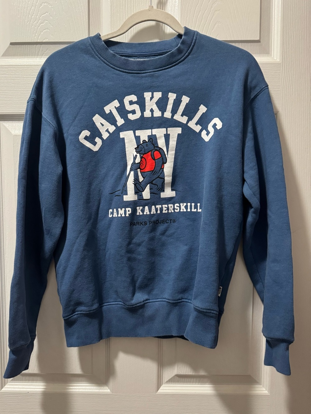 Parks Project Blue Catskills Camp Kaaterskill Crewneck with Red Accent